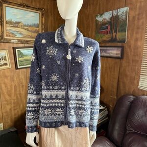 Tiara Cottagecore Vintage Snowflake Sweater